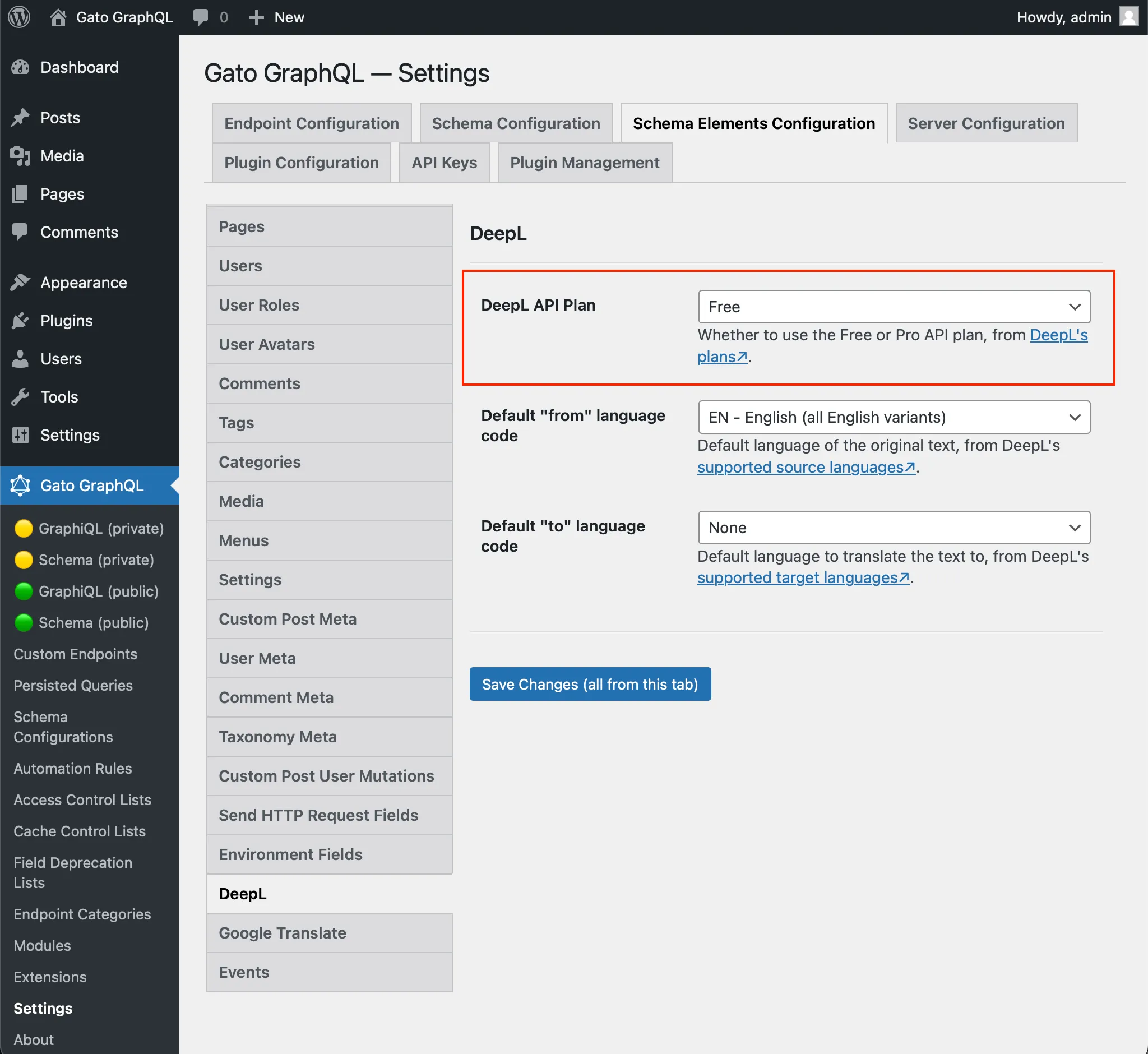 Configurando o plano do DeepL
