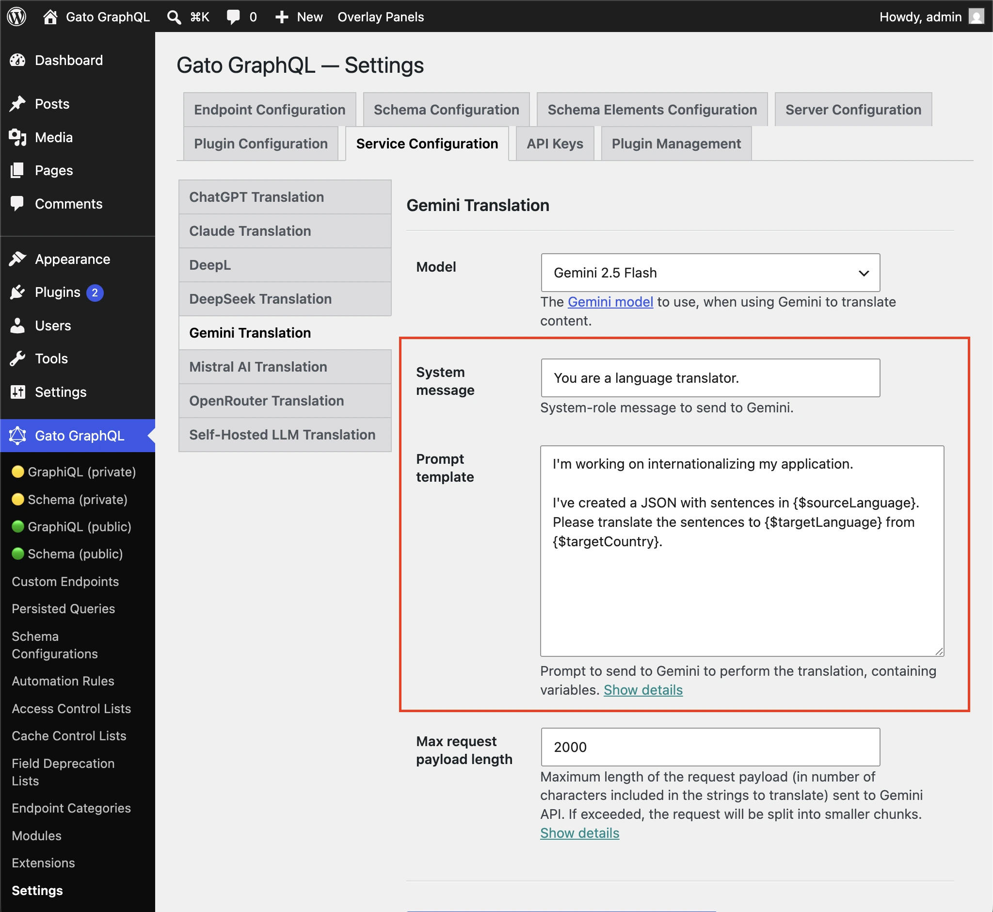 Configurando o prompt para o Gemini