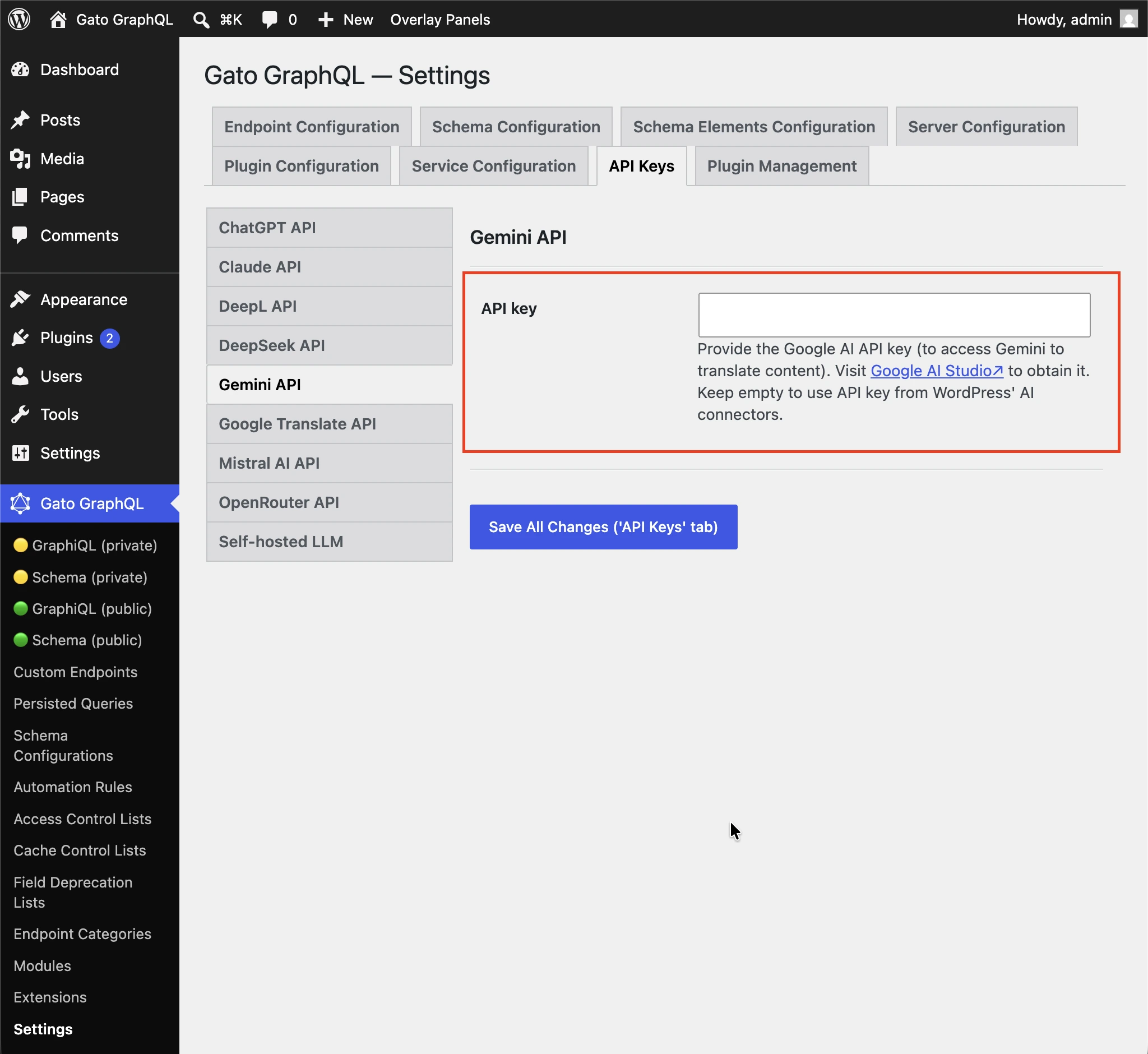 Configurando a chave de API do Google