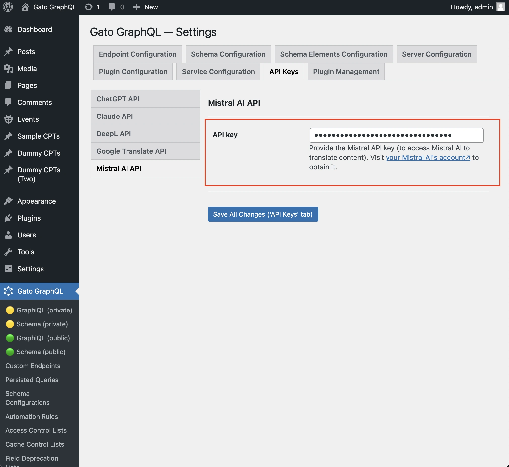 Configurando a chave de API do Mistral AI