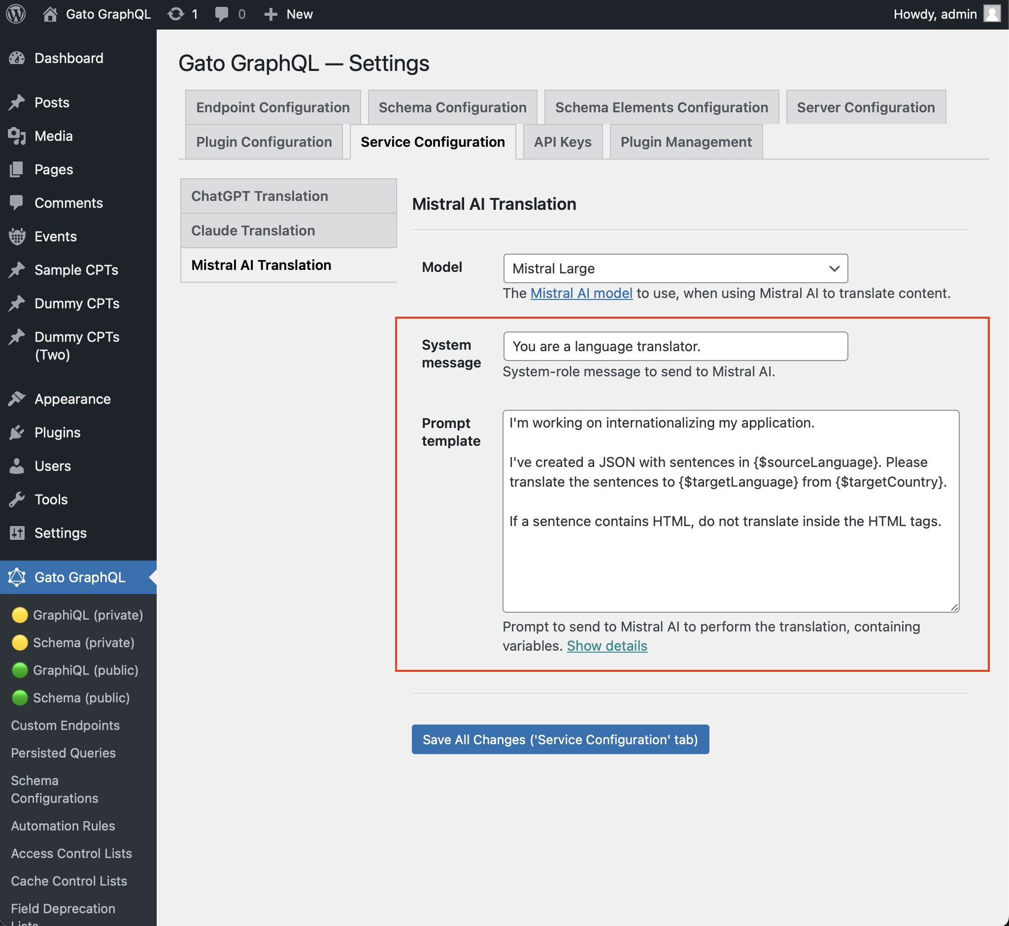 Configurando o prompt para o Mistral AI