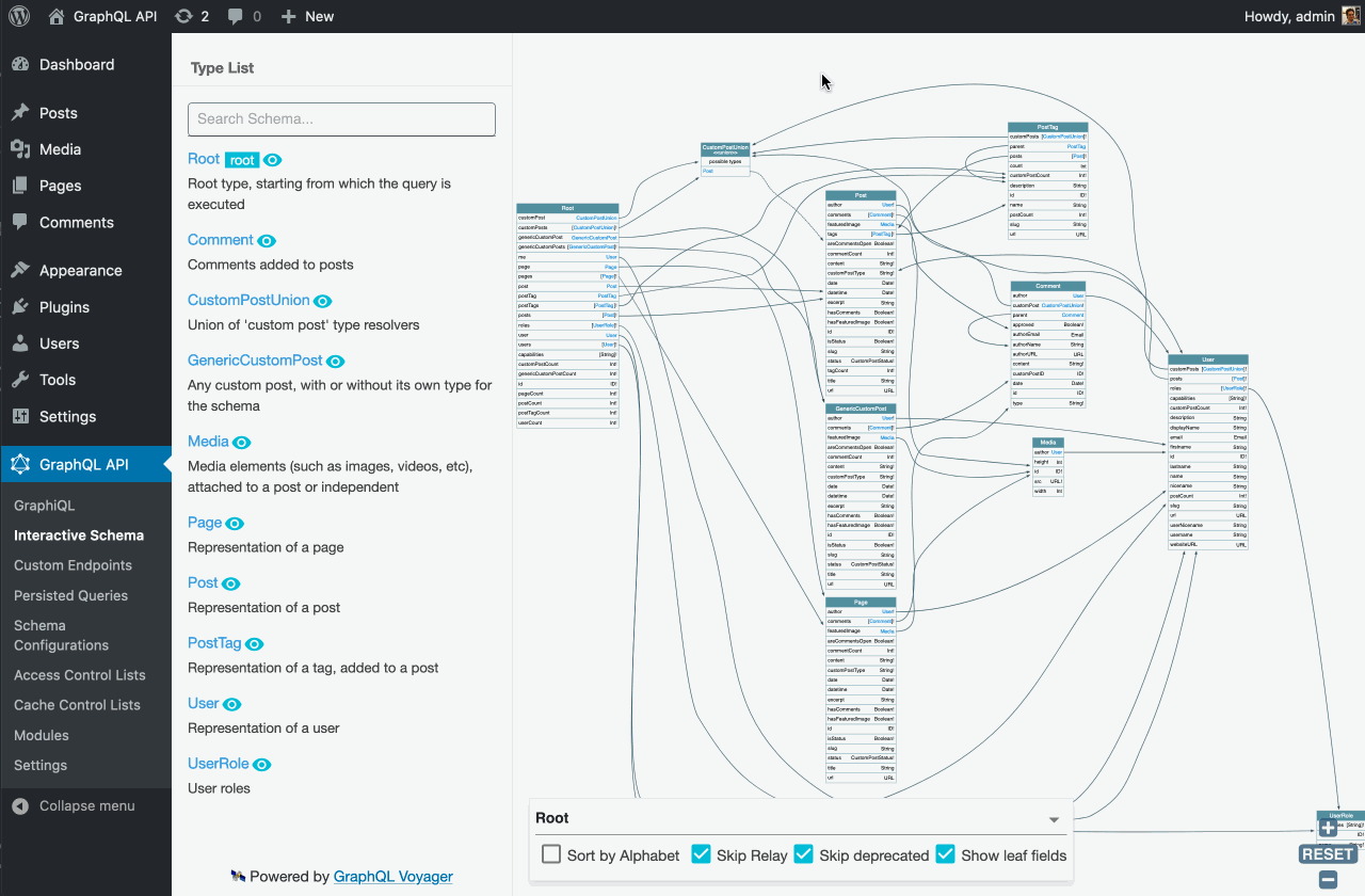 Visualizando o schema GraphQL Visualizando o schema GraphQL