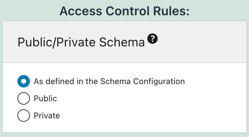Modo de schema Público/Privado individual