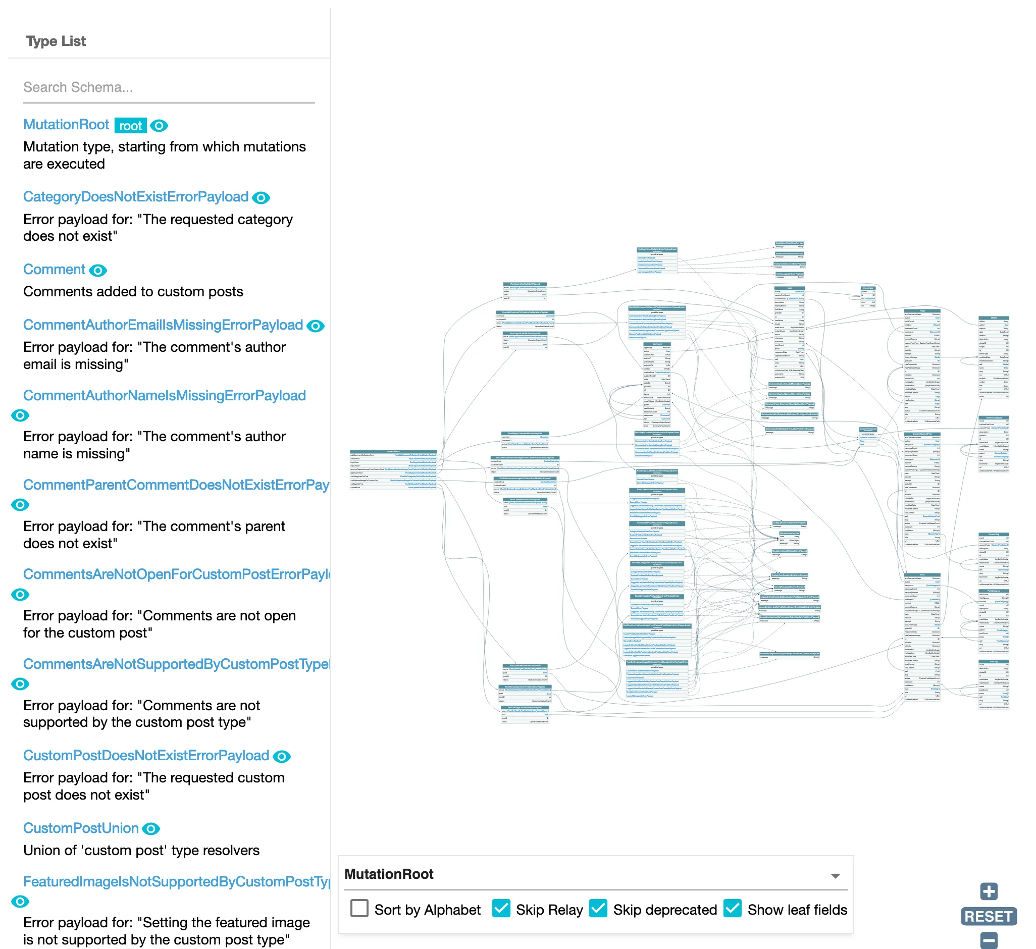 Schema GraphQL com tipos de objeto payload para mutations Schema GraphQL com tipos de objeto payload para mutations