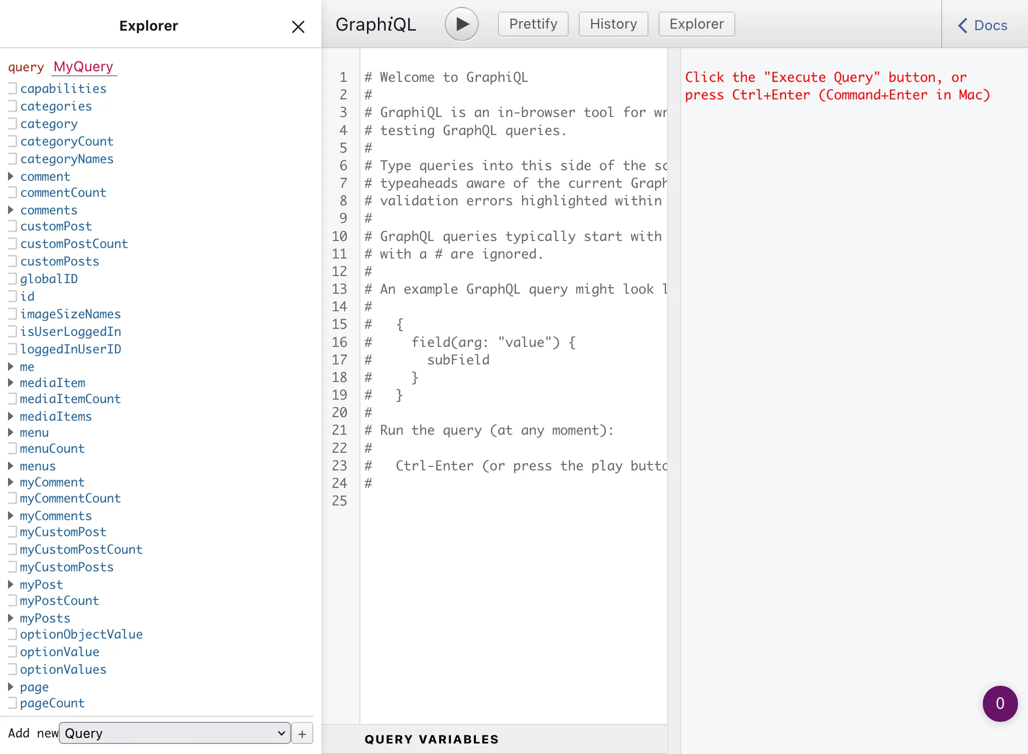 Cliente GraphiQL do single endpoint Cliente GraphiQL do single endpoint