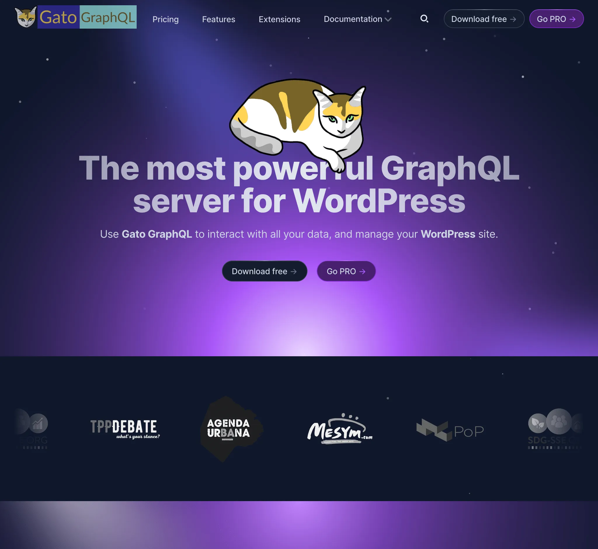 O novo site do Gato GraphQL