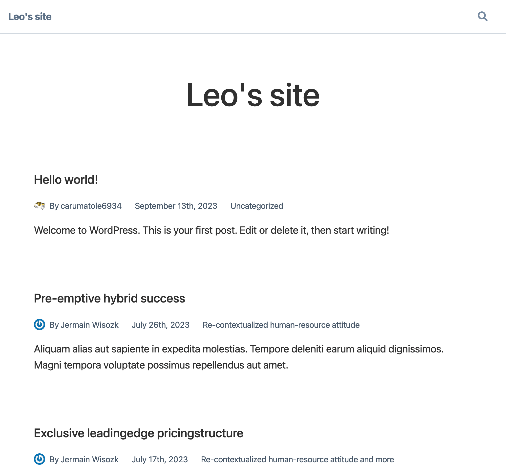 Site usando o starter WordPress com Next.js para o Gato GraphQL