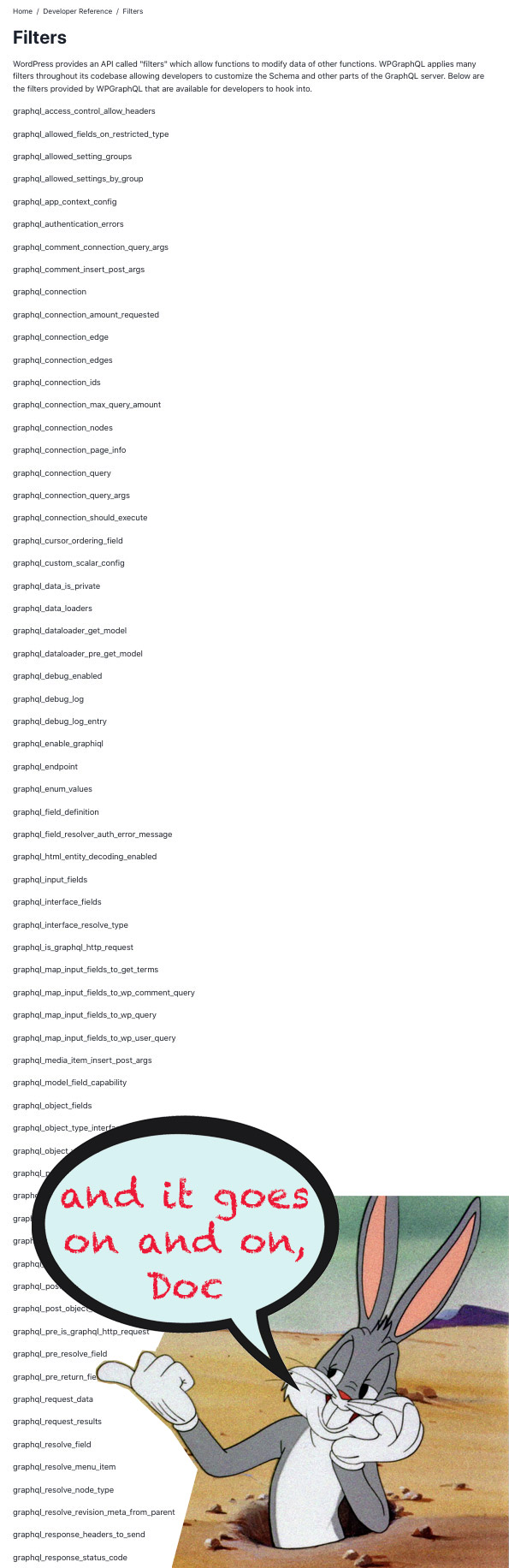 Filter hooks para estender o WPGraphQL Filter hooks para estender o WPGraphQL